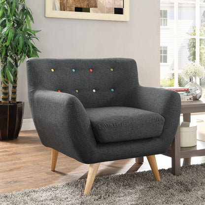 Remark Armchair, Grey Fabric