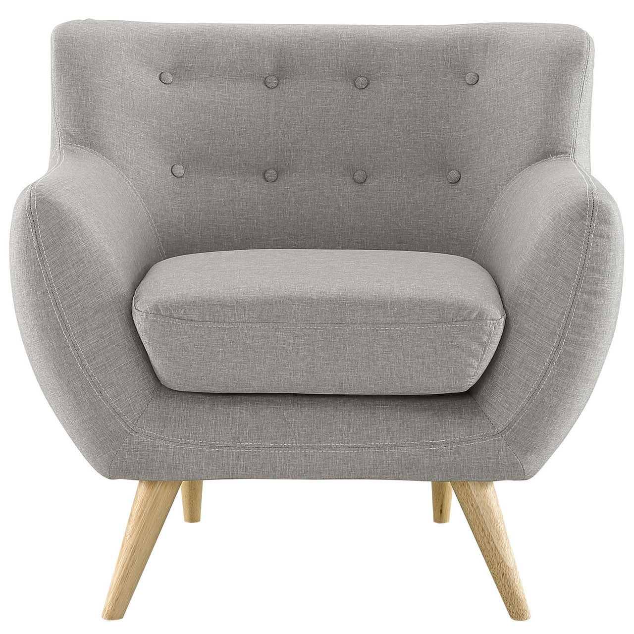 Remark Armchair, Light Grey Fabric