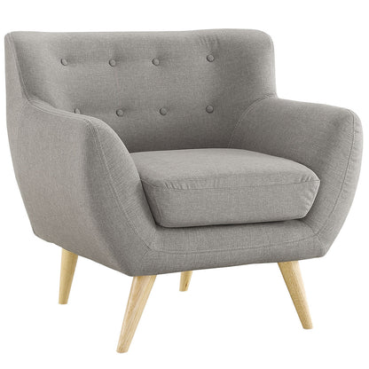 Remark Armchair, Light Grey Fabric
