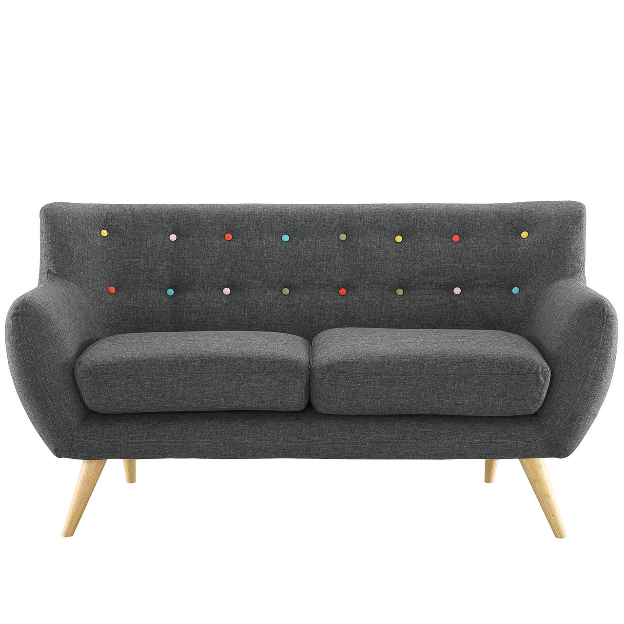Remark Loveseat, Grey Fabric