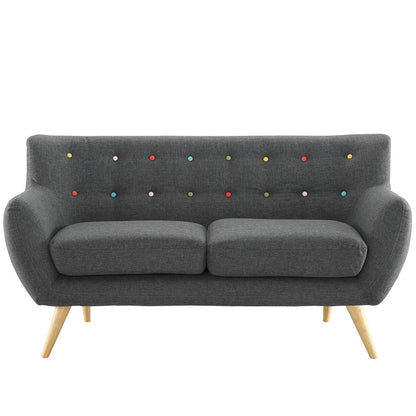 Remark Loveseat, Grey Fabric