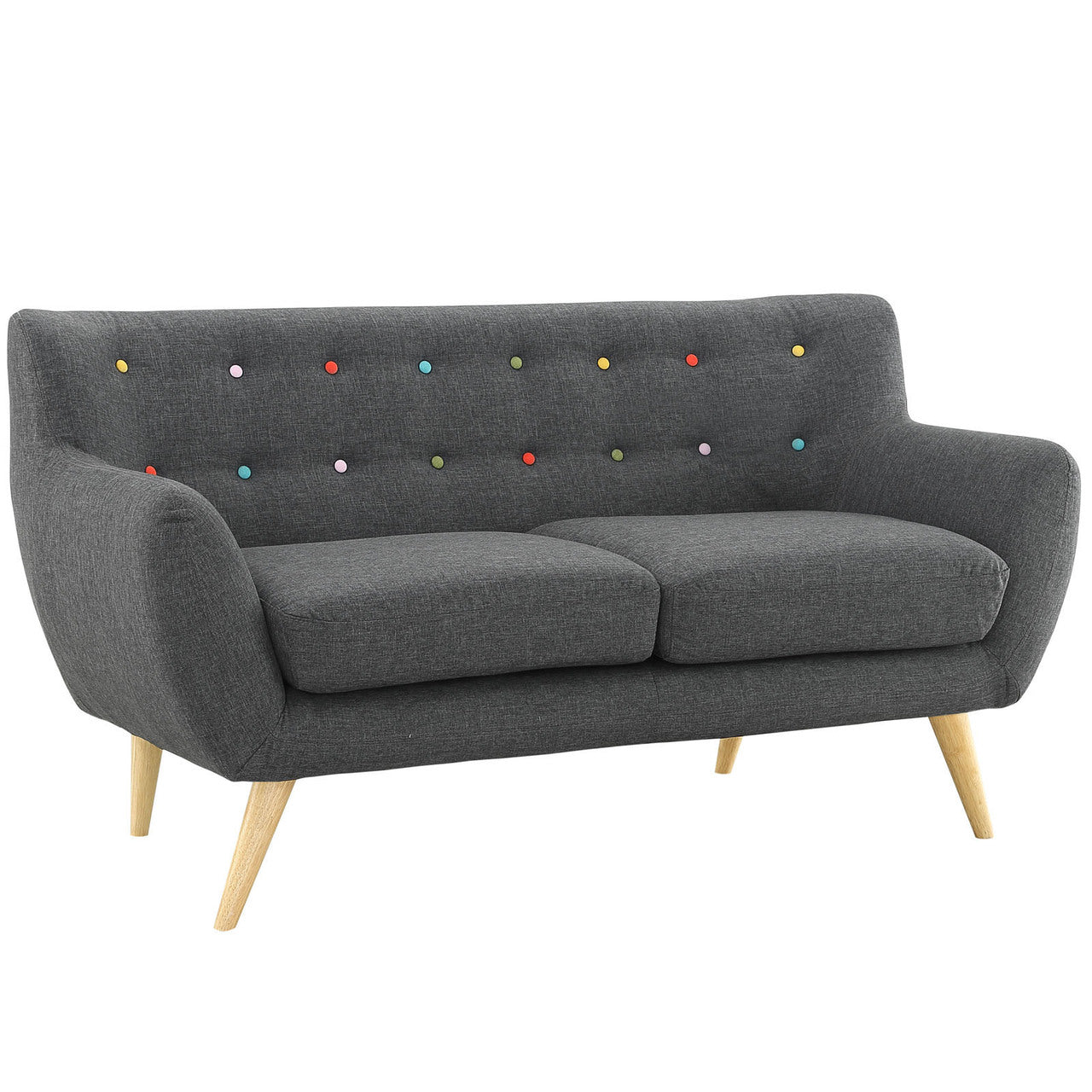 Remark Loveseat, Grey Fabric