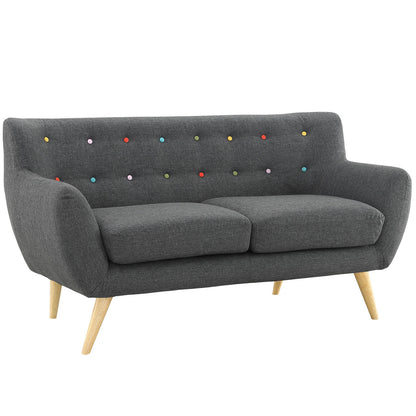 Remark Loveseat, Grey Fabric