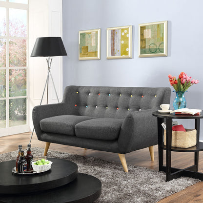 Remark Loveseat, Grey Fabric