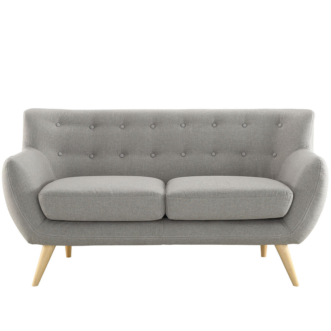 Remark Loveseat, Light Grey Fabric