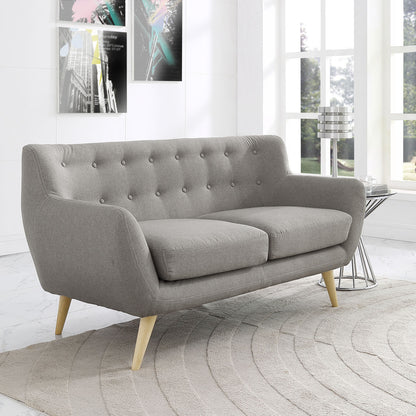 Remark Loveseat, Light Grey Fabric