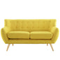 Remark Loveseat, Yellow Fabric