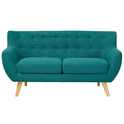 Remark Upholstered Fabric Loveseat, Fabric, Aqua Blue 13287