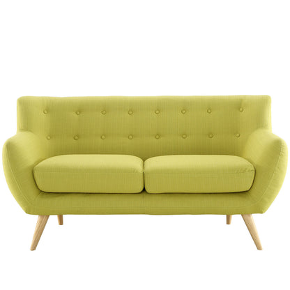 Remark Loveseat, Green Fabric