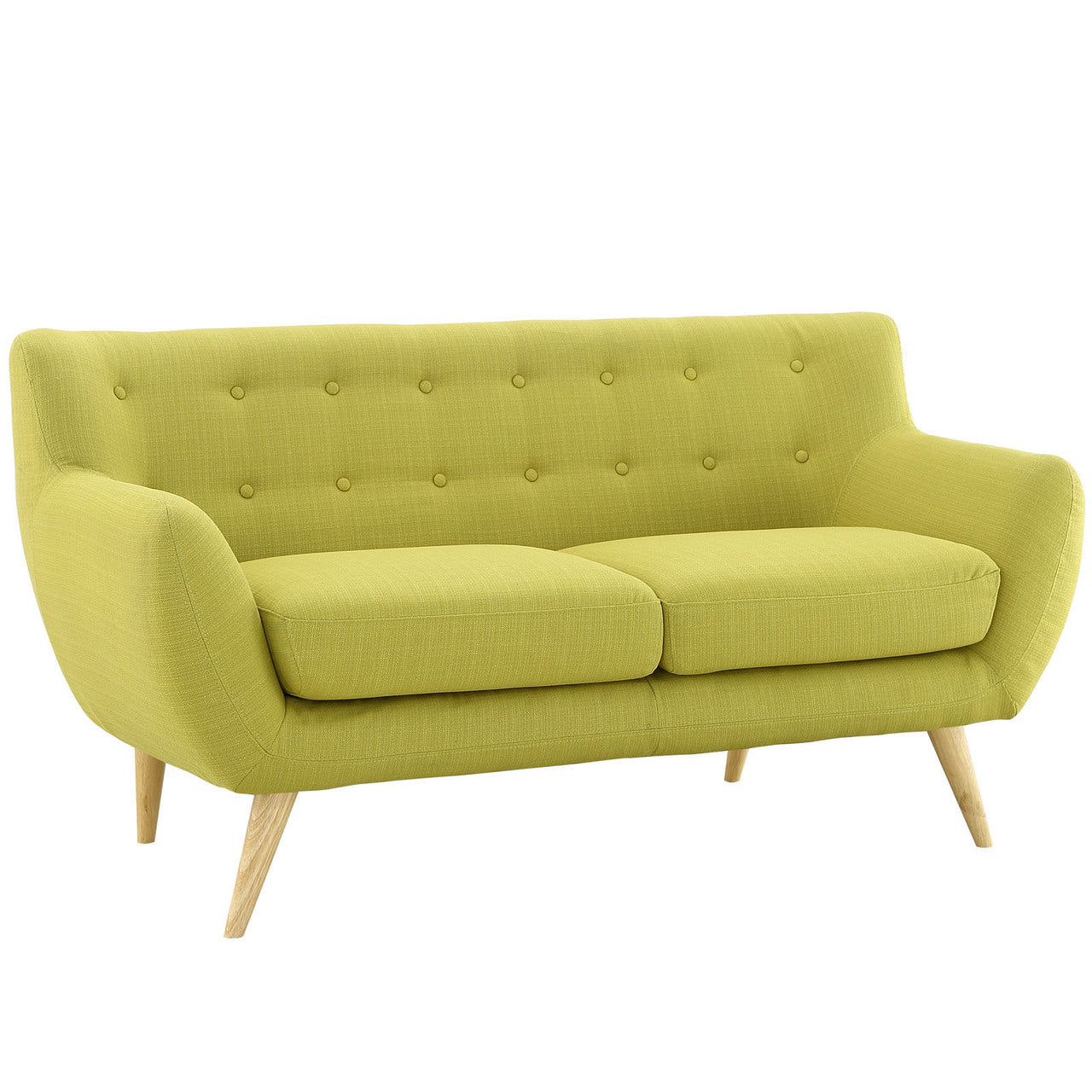 Remark Loveseat, Green Fabric