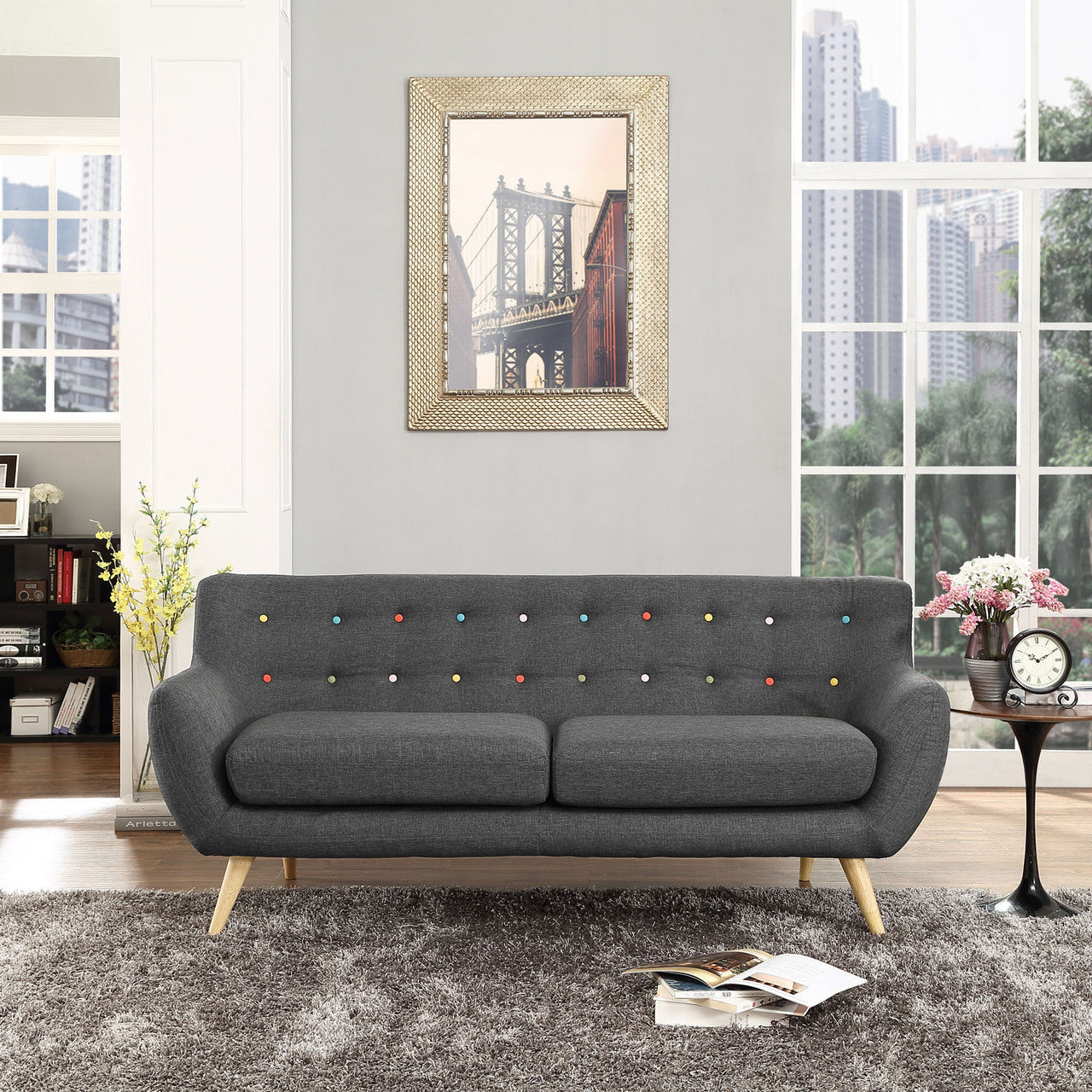 Remark Sofa, Grey Fabric