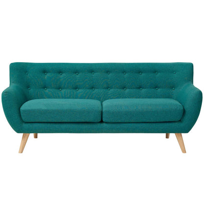 Remark Upholstered Fabric Sofa, Fabric, Aqua Blue 13289