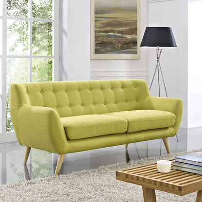 Remark Sofa, Green Fabric