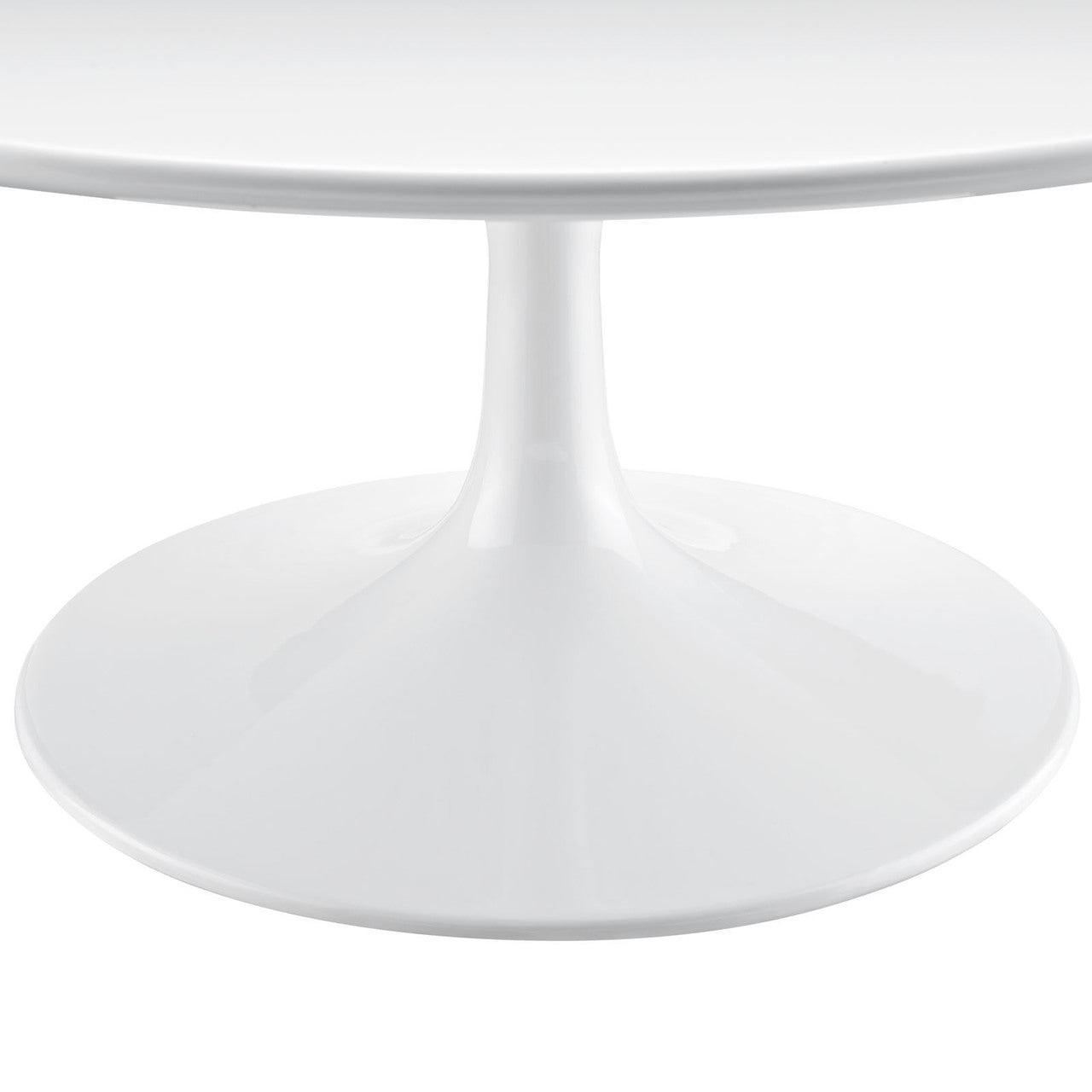 Lippa 36" Coffee Table, White Steel Wood