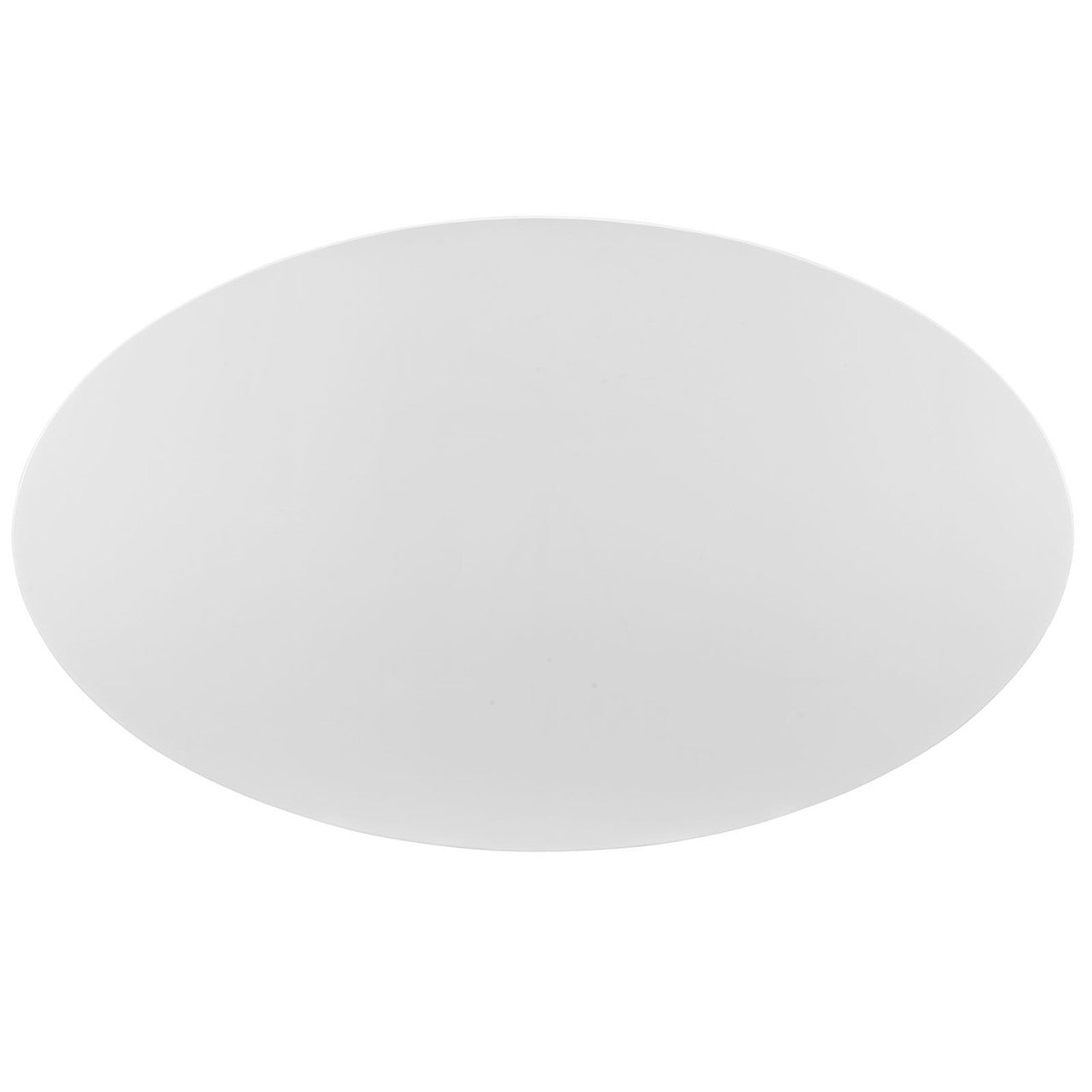 Lippa 78" Fiberglass Dining Table, White Steel Wood