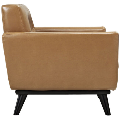 Engage Leather Sofa Set, Brown Leather