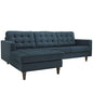 Empress Left-Arm Sectional Sofa, Navy Fabric