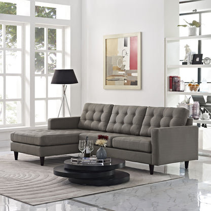 Empress Left-Arm Sectional Sofa, Grey Fabric
