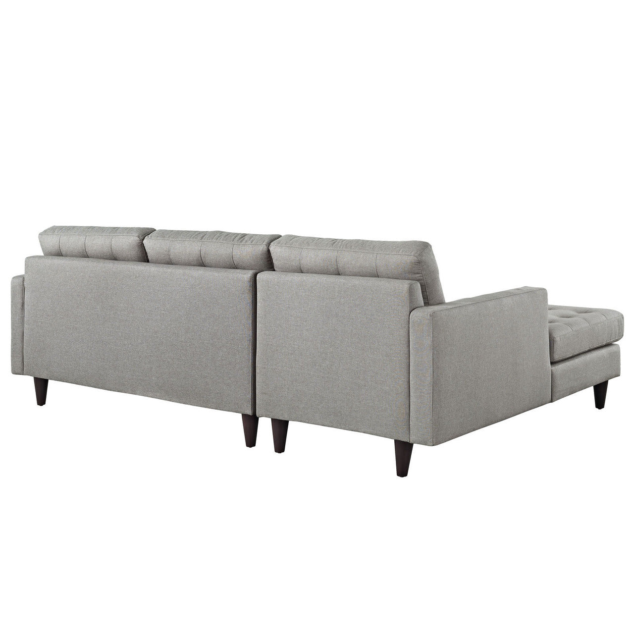 Empress Left-Arm Sectional Sofa, Light Grey Fabric