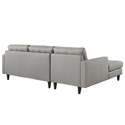 Empress Left-Arm Sectional Sofa, Light Grey Fabric