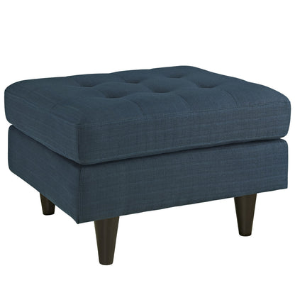 Empress Upholstered Ottoman, Navy Fabric