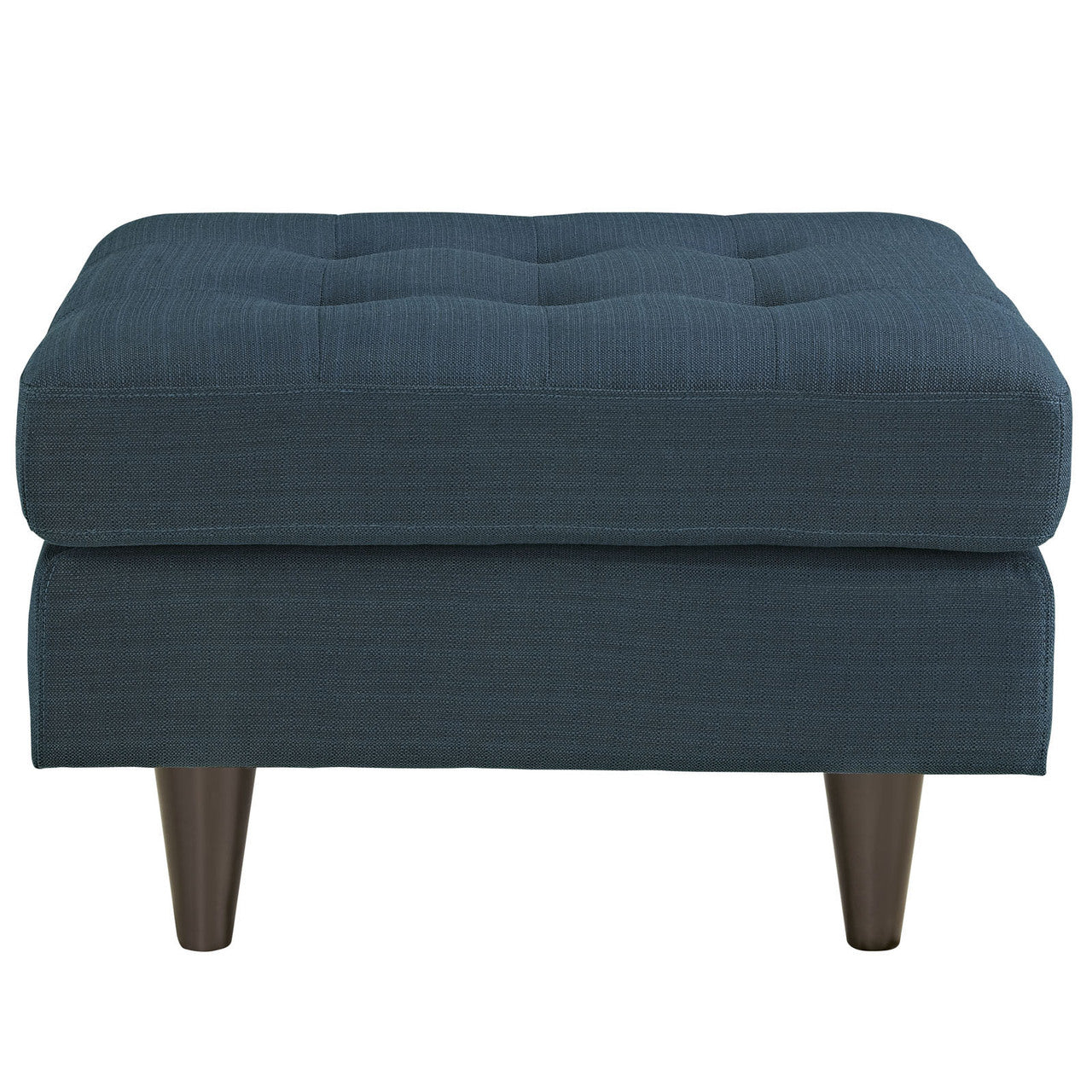Empress Upholstered Ottoman, Navy Fabric