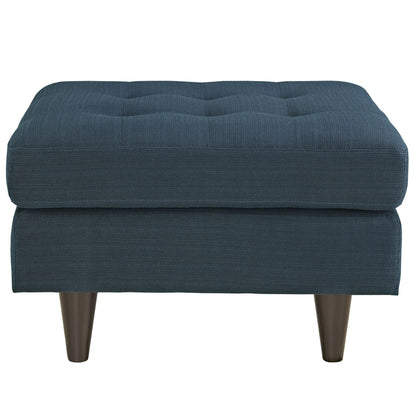 Empress Upholstered Ottoman, Navy Fabric
