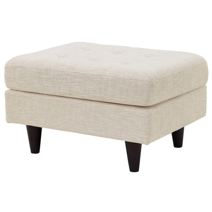 Empress Upholstered Fabric Ottoman, Fabric, Beige 13292