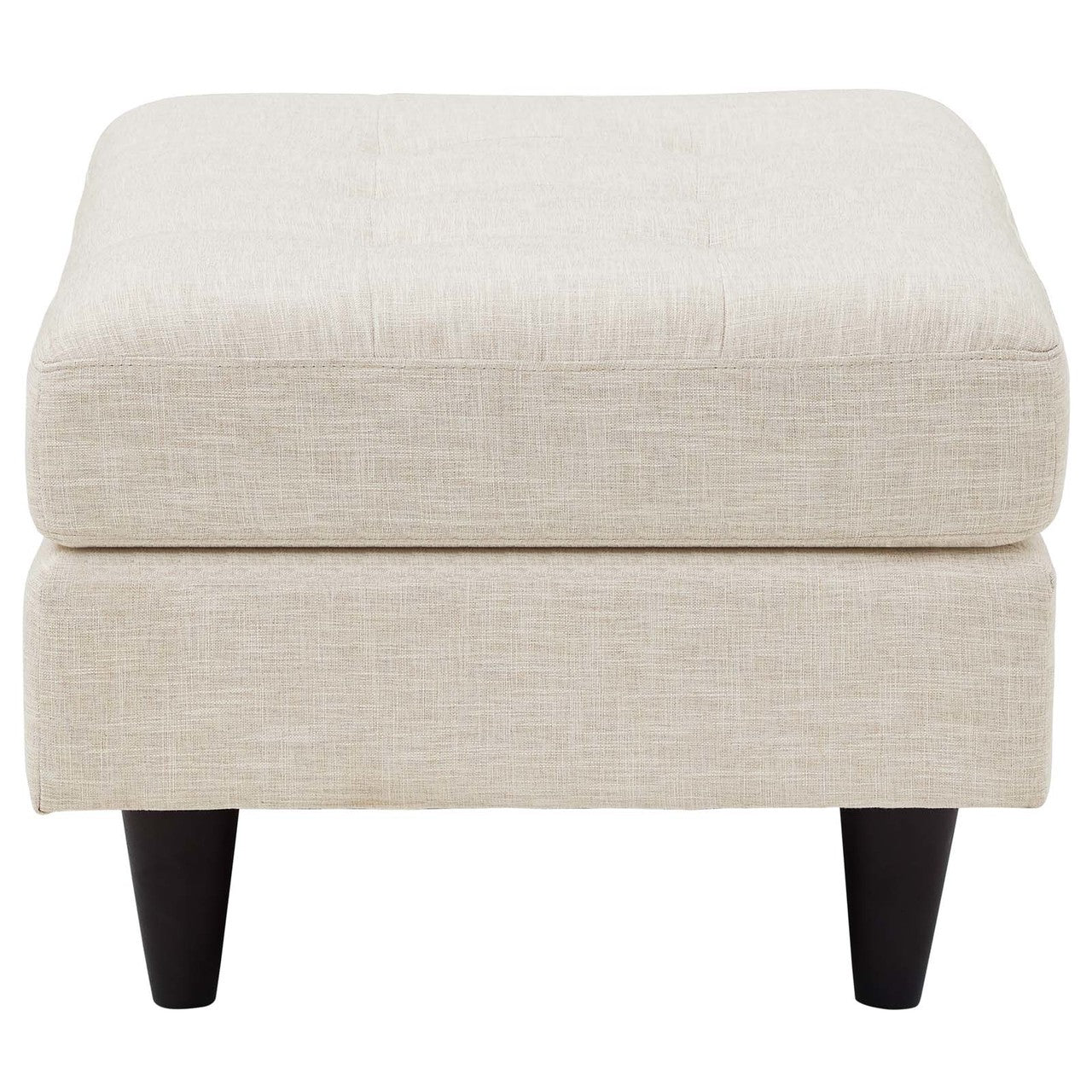 Empress Upholstered Fabric Ottoman, Fabric, Beige 13292