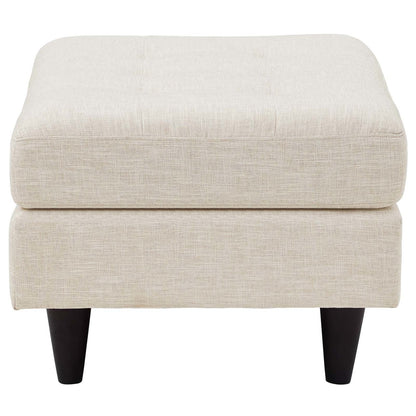 Empress Upholstered Fabric Ottoman, Fabric, Beige 13292