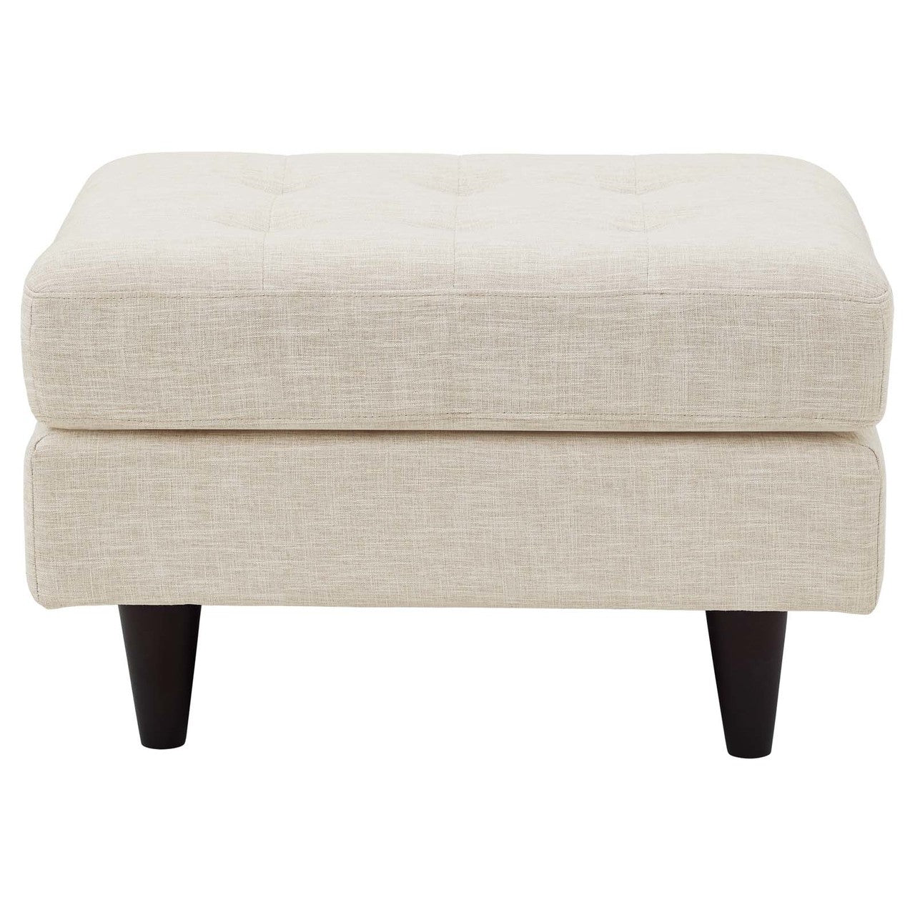 Empress Upholstered Fabric Ottoman, Fabric, Beige 13292