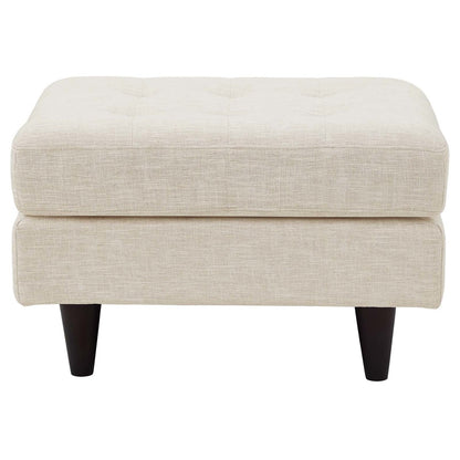 Empress Upholstered Fabric Ottoman, Fabric, Beige 13292