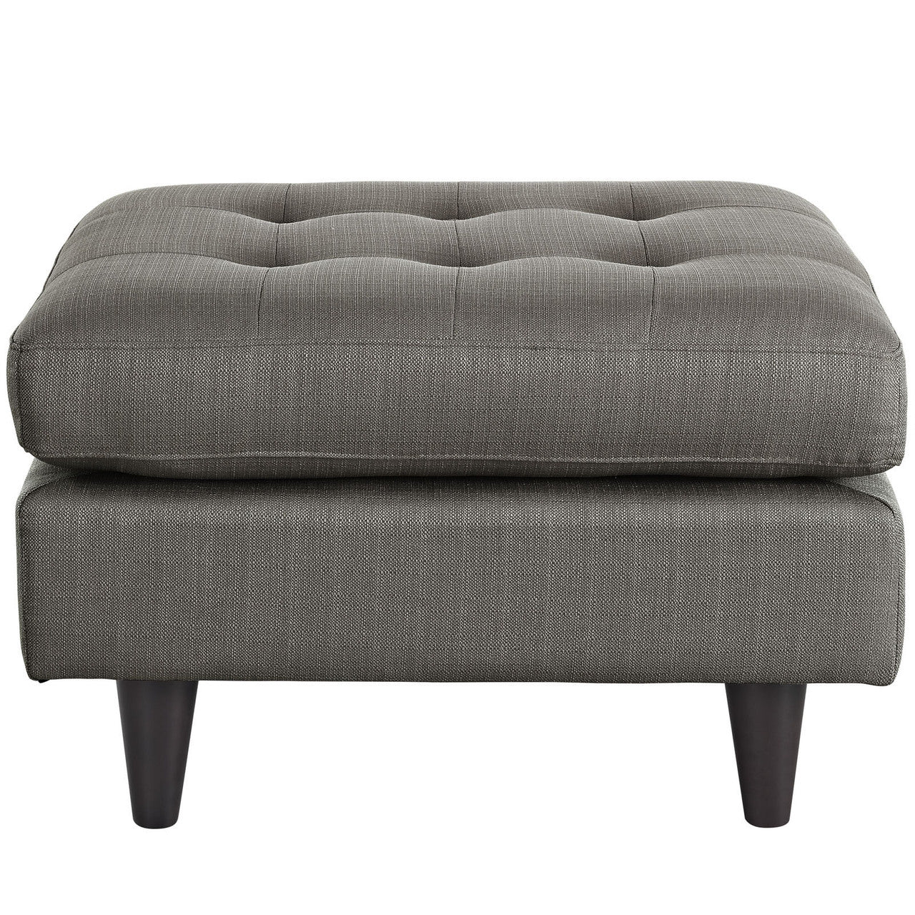 Empress Upholstered Ottoman, Granite Grey Fabric