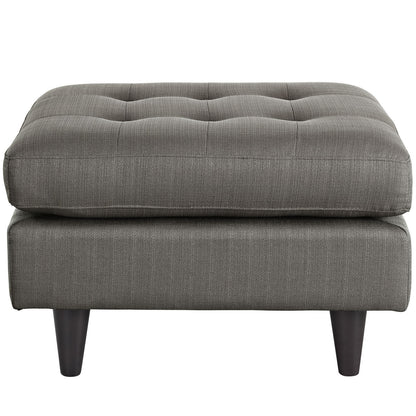 Empress Upholstered Ottoman, Granite Grey Fabric