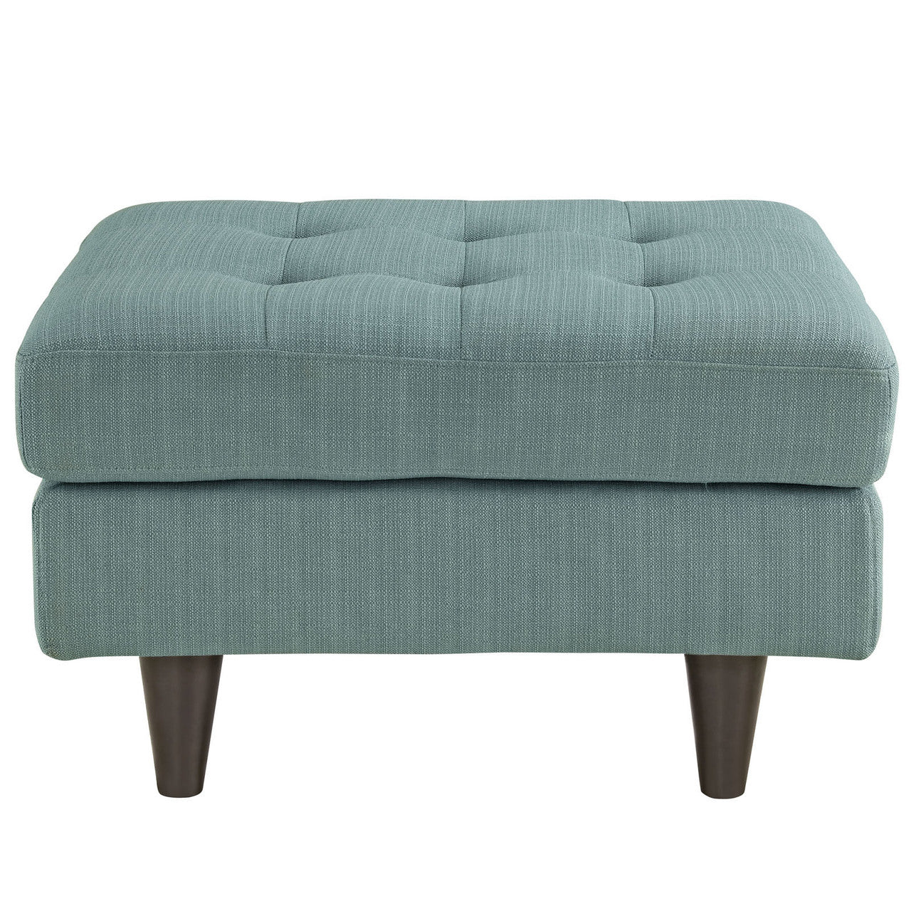 Empress Upholstered Ottoman, Blue Fabric