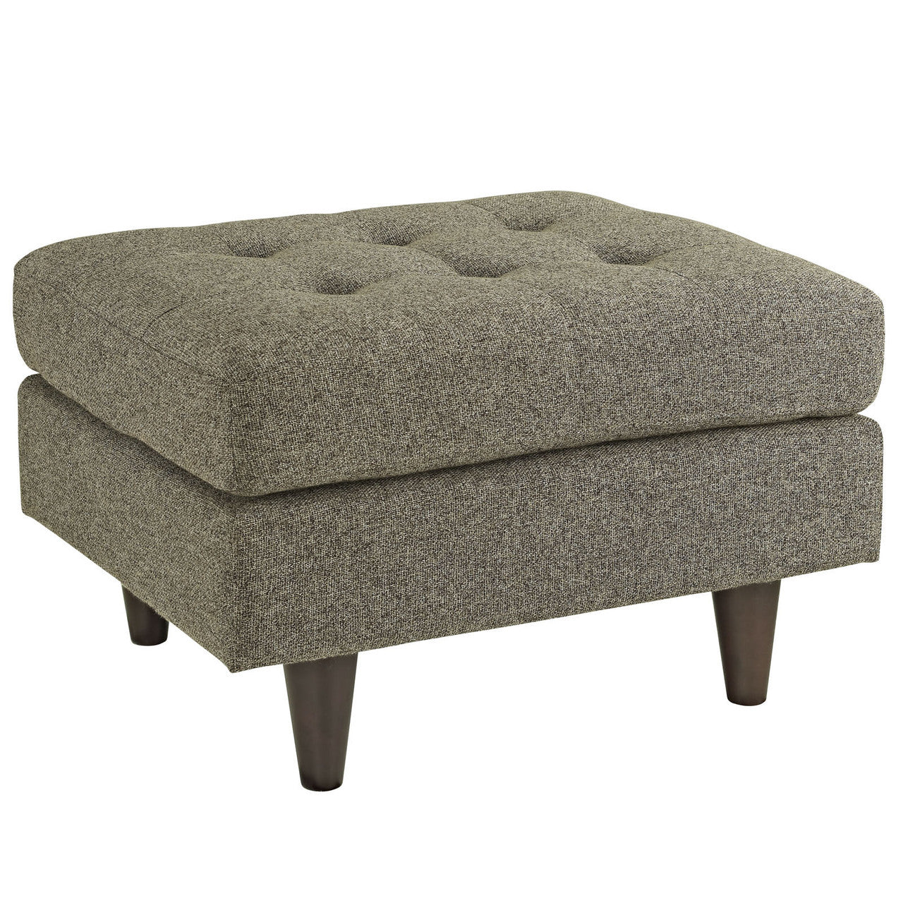 Empress Upholstered Ottoman, Oatmeal Fabric