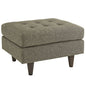Empress Upholstered Ottoman, Oatmeal Fabric
