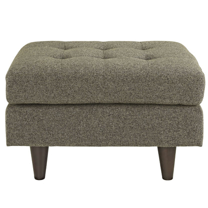 Empress Upholstered Ottoman, Oatmeal Fabric