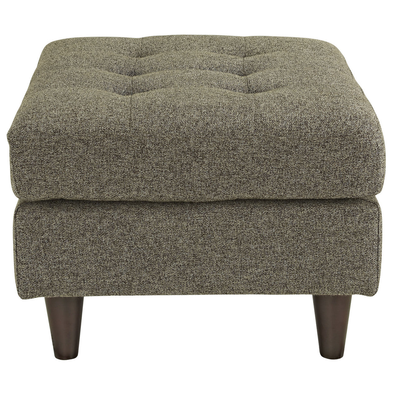 Empress Upholstered Ottoman, Oatmeal Fabric