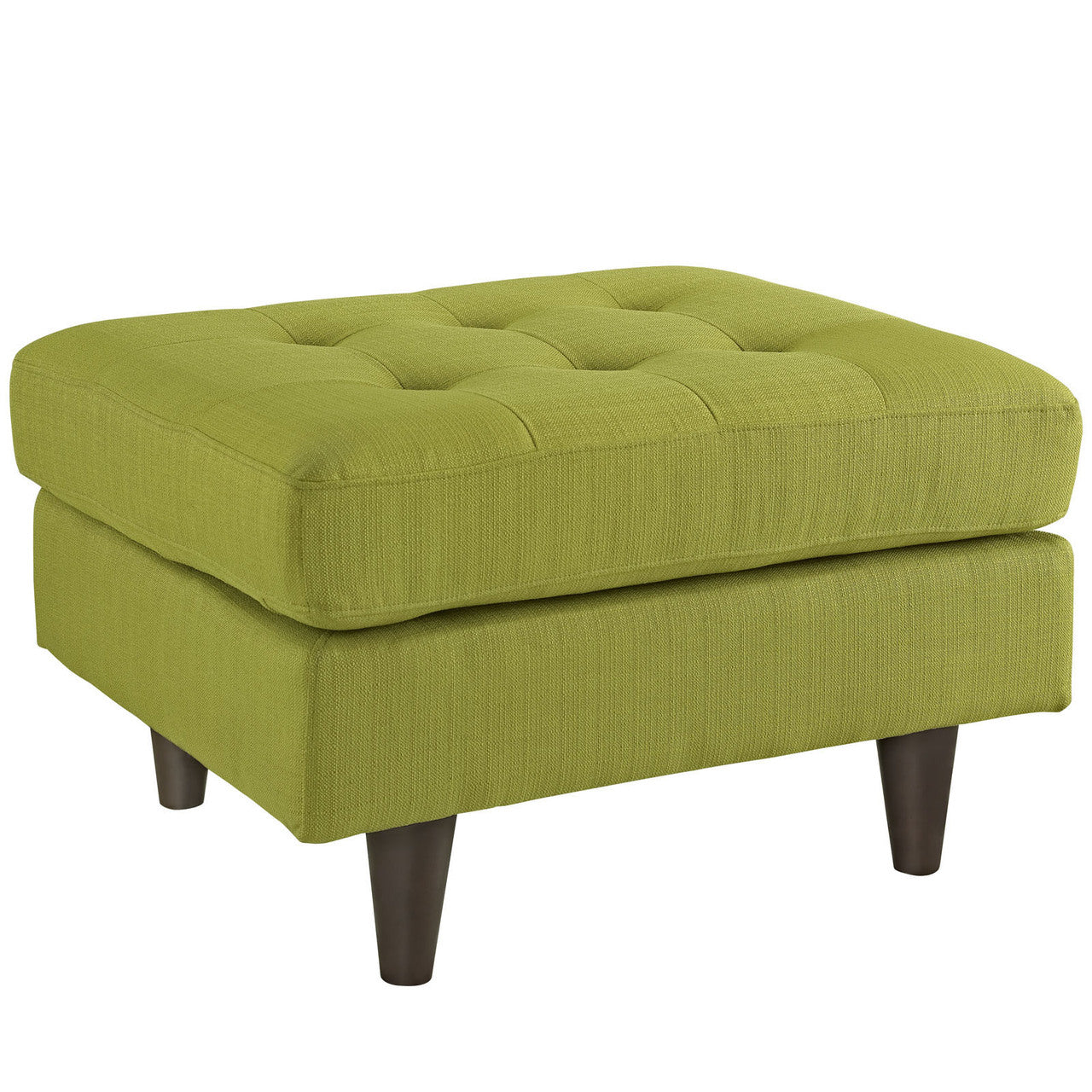 Empress Upholstered Ottoman, Green Fabric