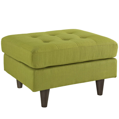 Empress Upholstered Ottoman, Green Fabric