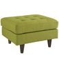 Empress Upholstered Ottoman, Green Fabric