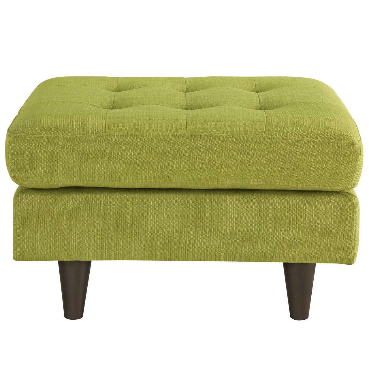 Empress Upholstered Ottoman, Green Fabric