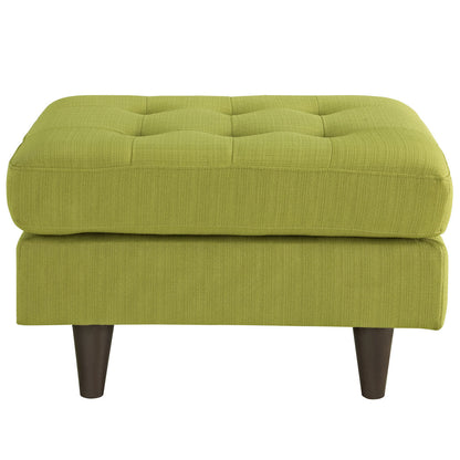 Empress Upholstered Ottoman, Green Fabric