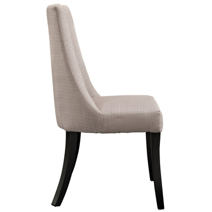 Reverie Dining Side Chair Set of 4, Beige Fabric