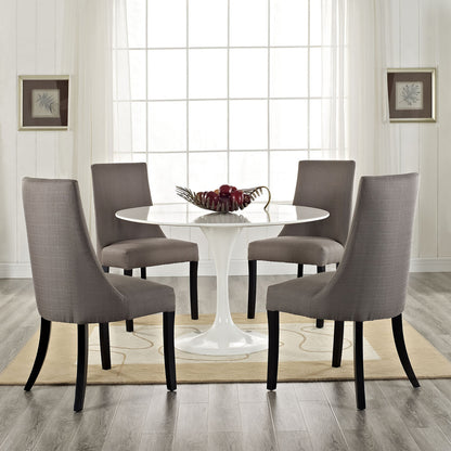 Reverie Dining Side Chair (Set of Four), Grey, Fabric