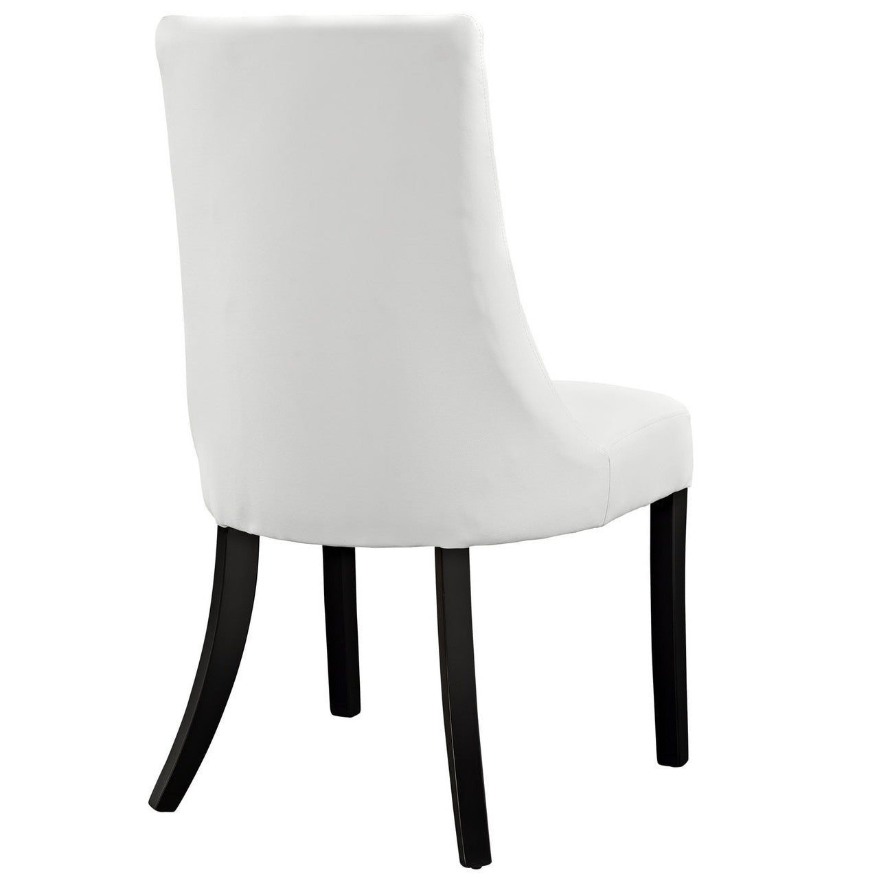 Noblesse Vinyl Dining Chair Set of 4, White Fabric