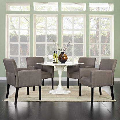 Chloe Armchair Set of 4, Grey Fabric