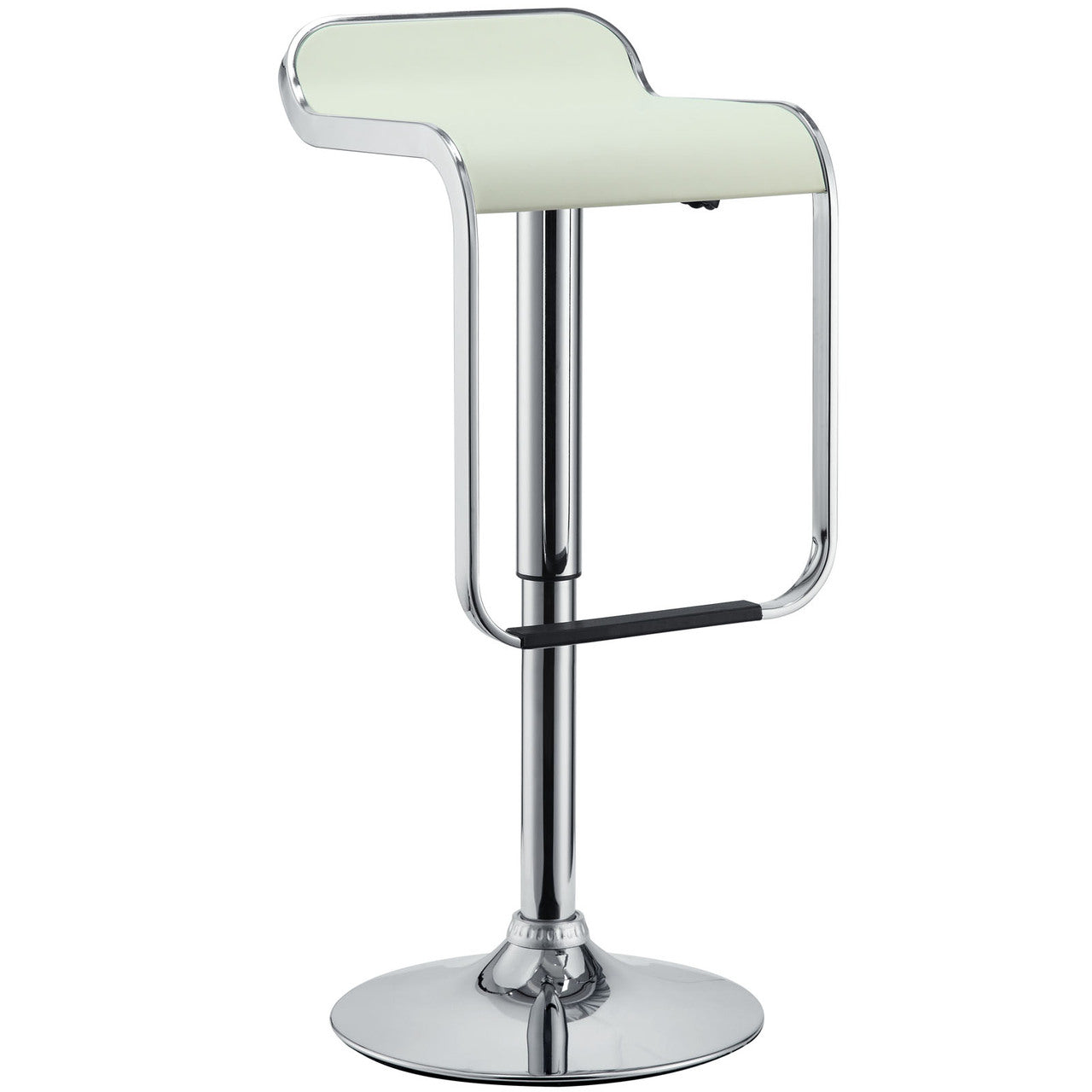 LEM Vinyl Bar Stool in White