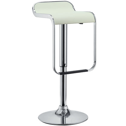 LEM Vinyl Bar Stool in White